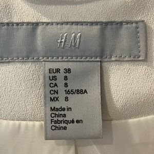 White H&M blazer with gold details size 8